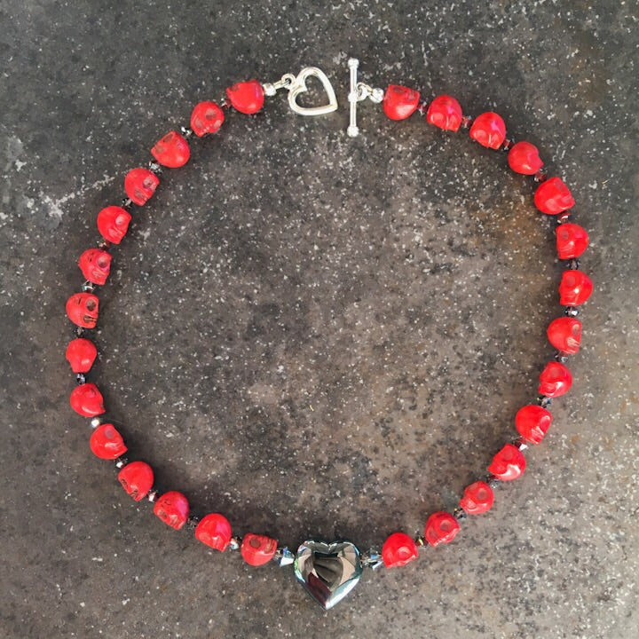 Women’s Red Skull Necklace