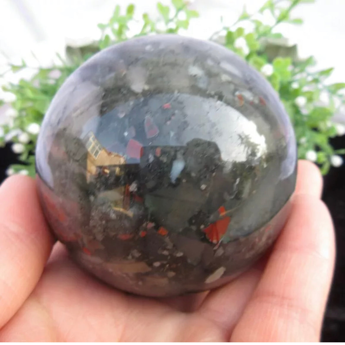 Natural African Bloodstone Sphere