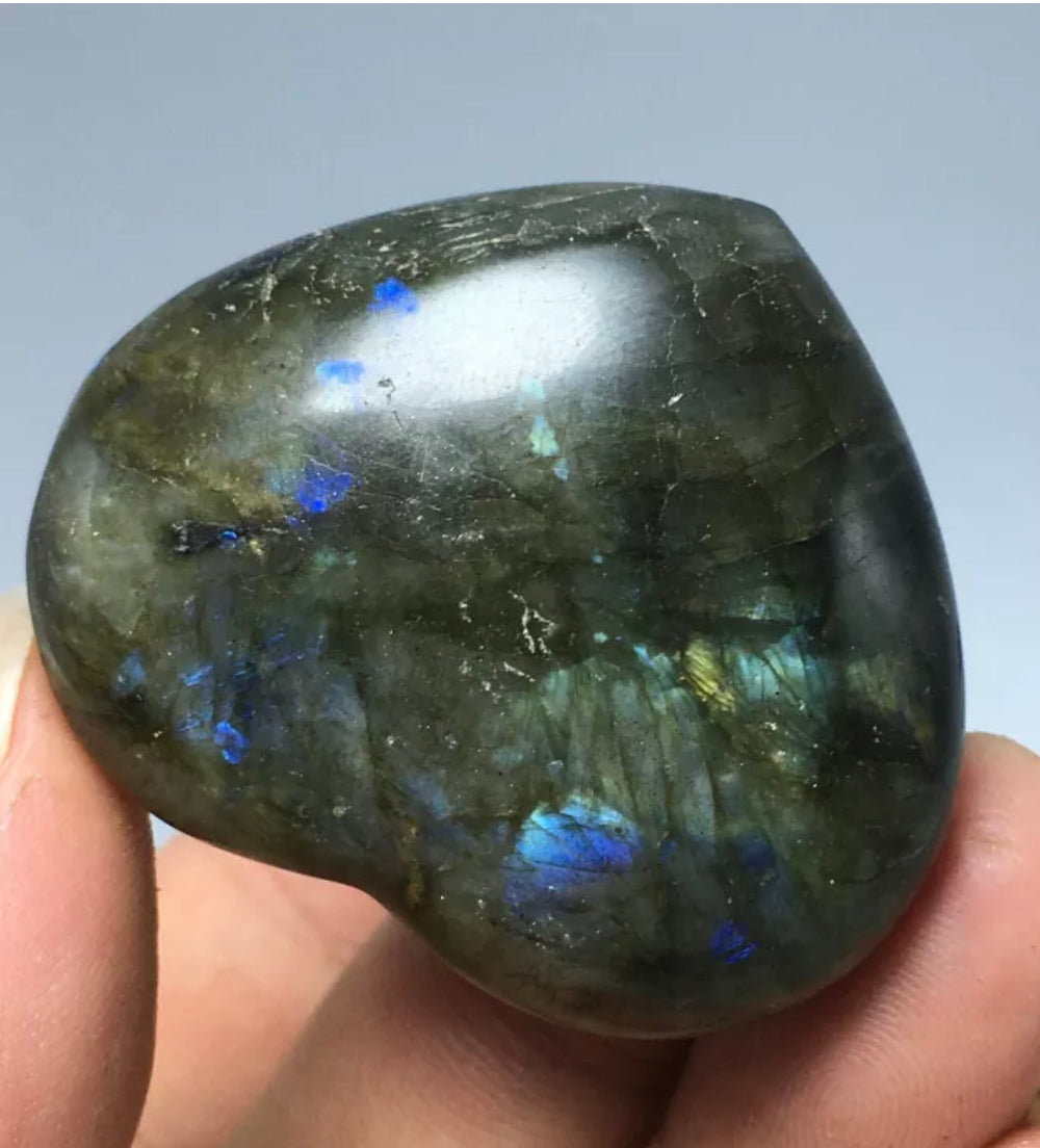 Natural Labradorite Heart