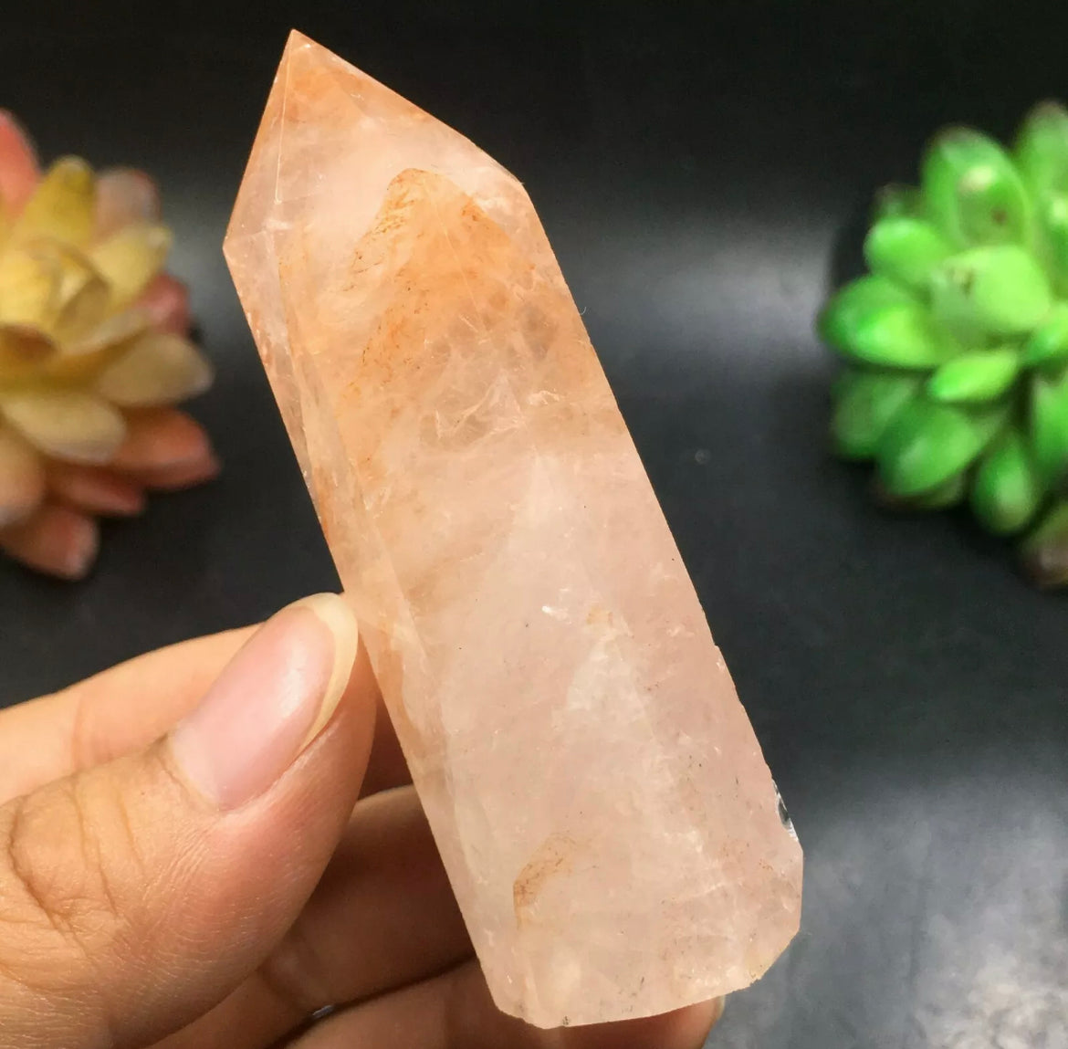 Red Hematoid Quartz Wand Point