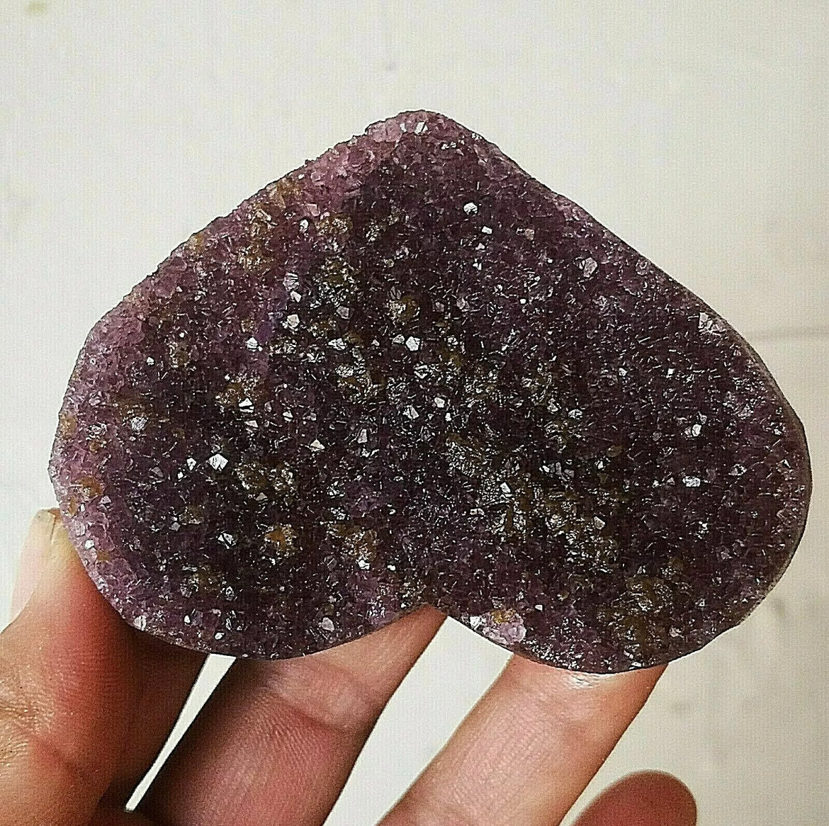 Uruguayan Amethyst Geode Clusters Heart Crystal 100% Natural