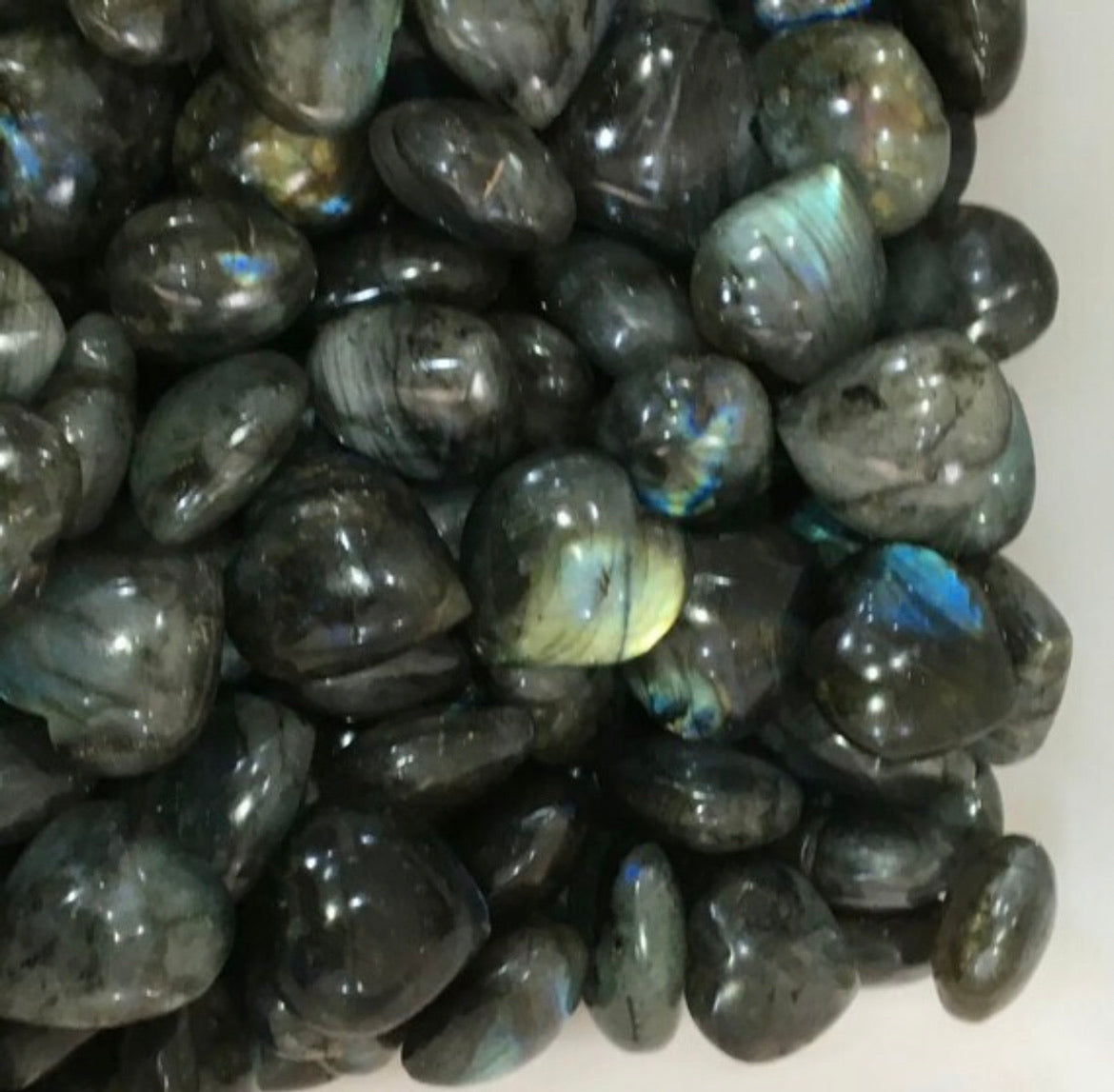 Labradorite Puffy Hearts