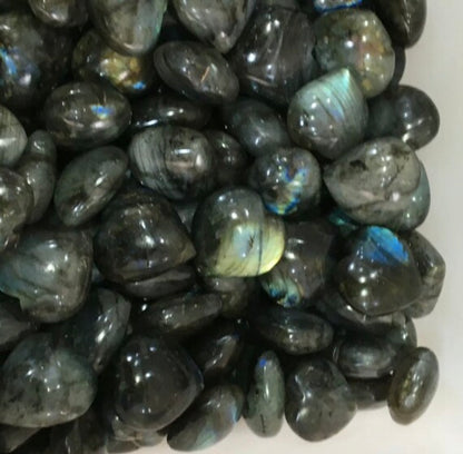 Labradorite Puffy Hearts