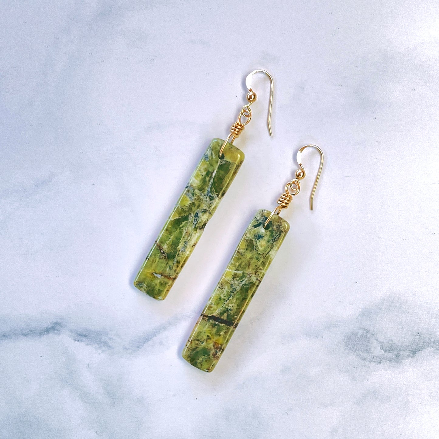 Genuine Peridot gemstone Earrings