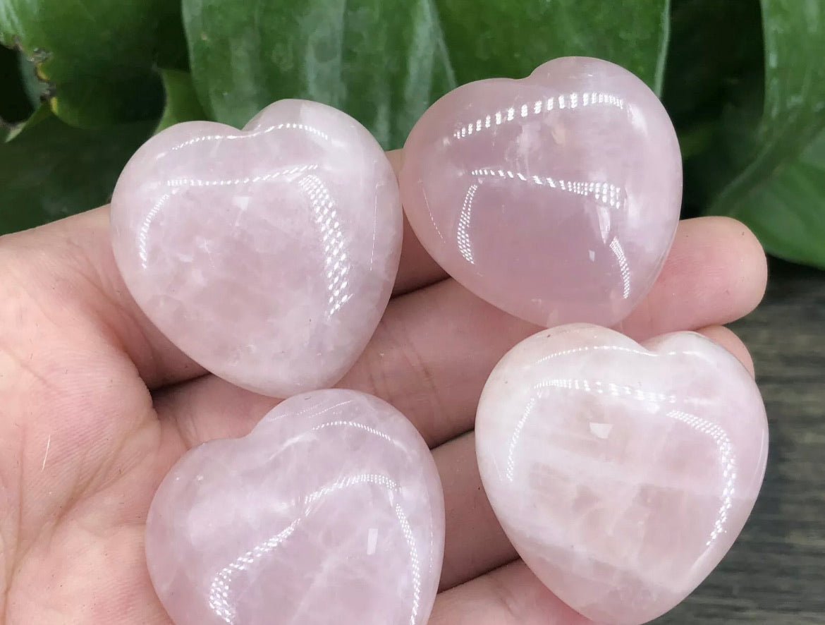 Natural Rose Quartz Heart