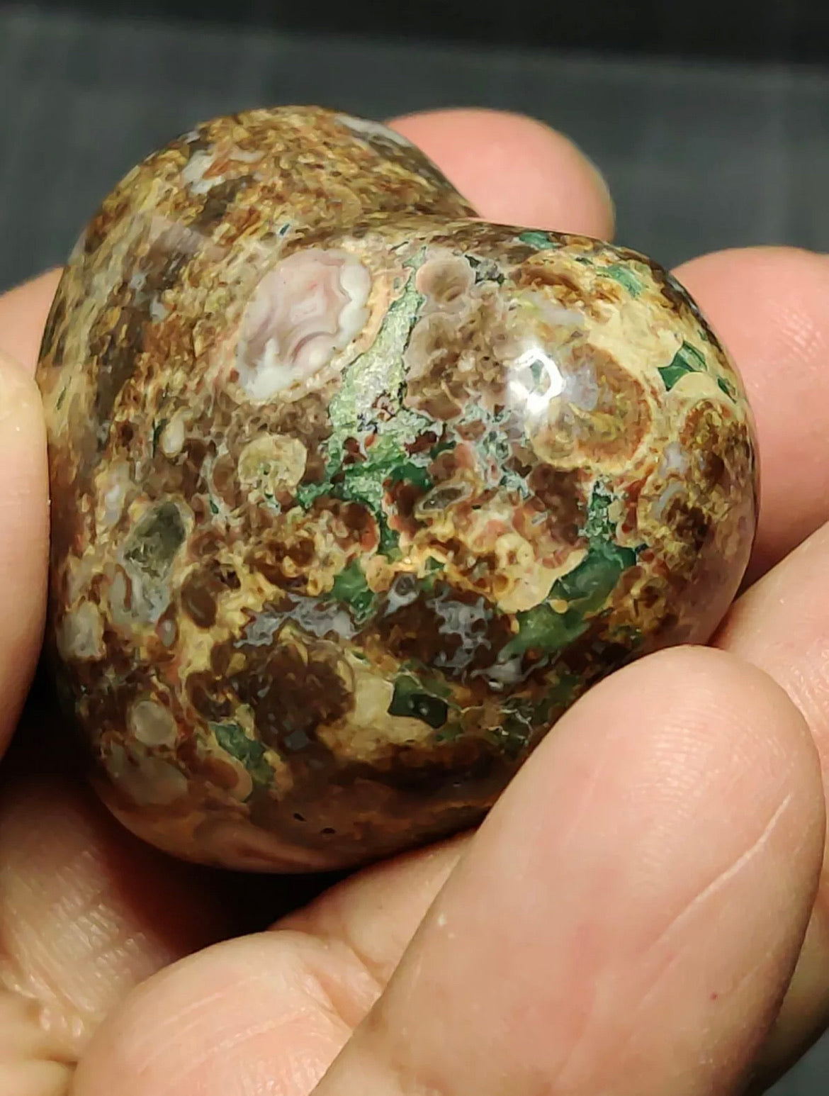 Natural Leopard Print Jasper Heart