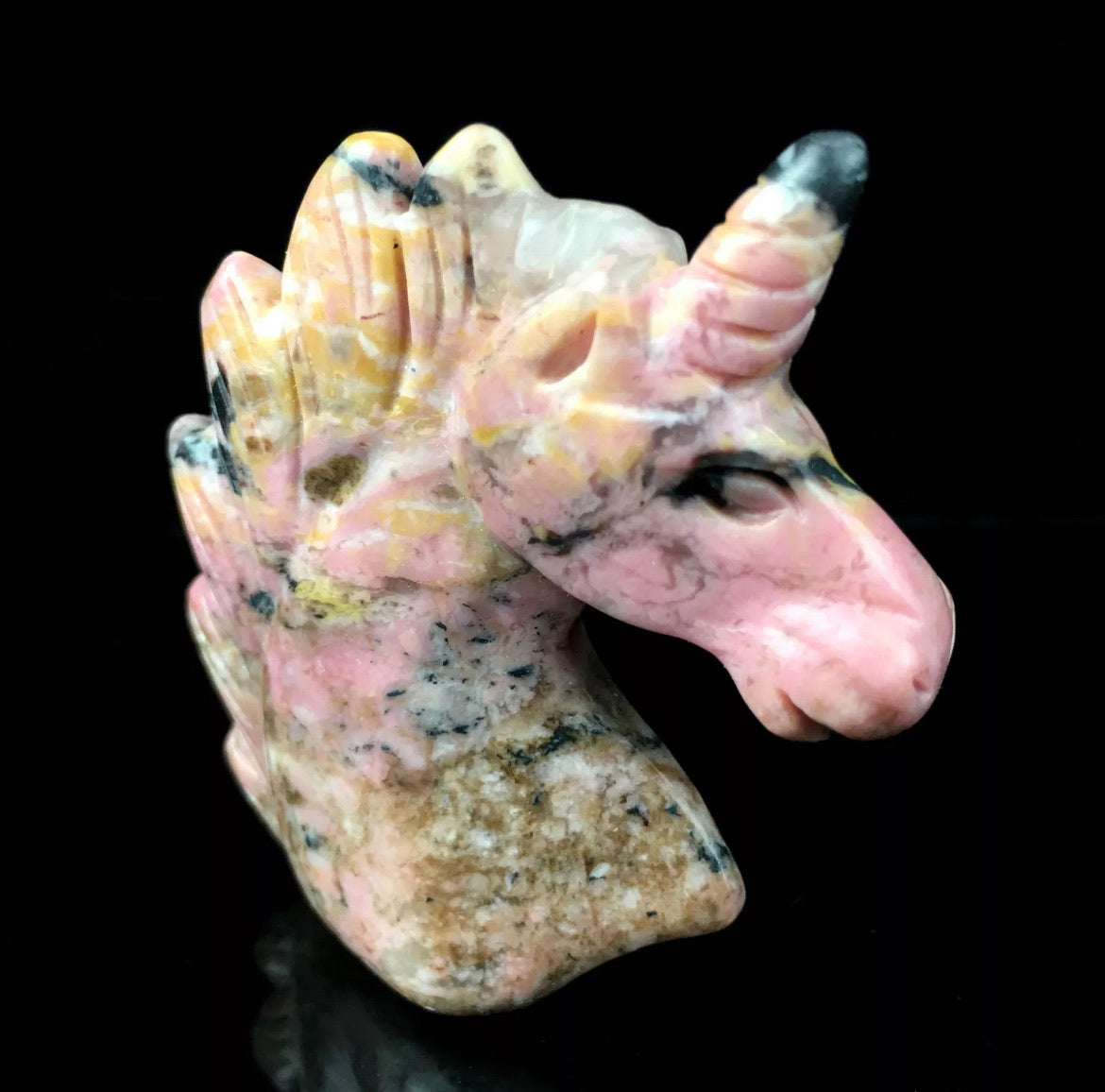 Natural Rhodonite Unicorn