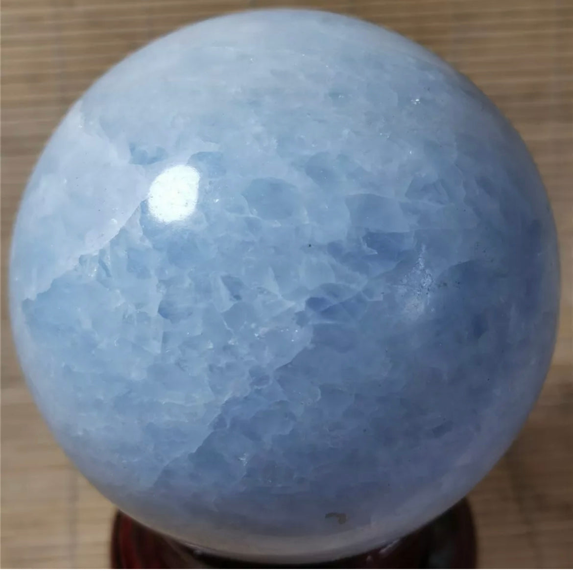 Natural Blue Calcite Gemstone Crystal Sphere