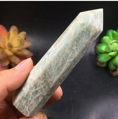 Natural Amazonite Gemstone Crystal Wand