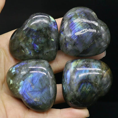 Natural Labradorite Gemstone Heart