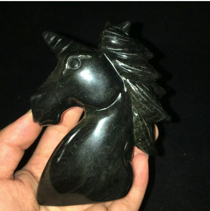 Natural Golden Obsidian gemstone Unicorn