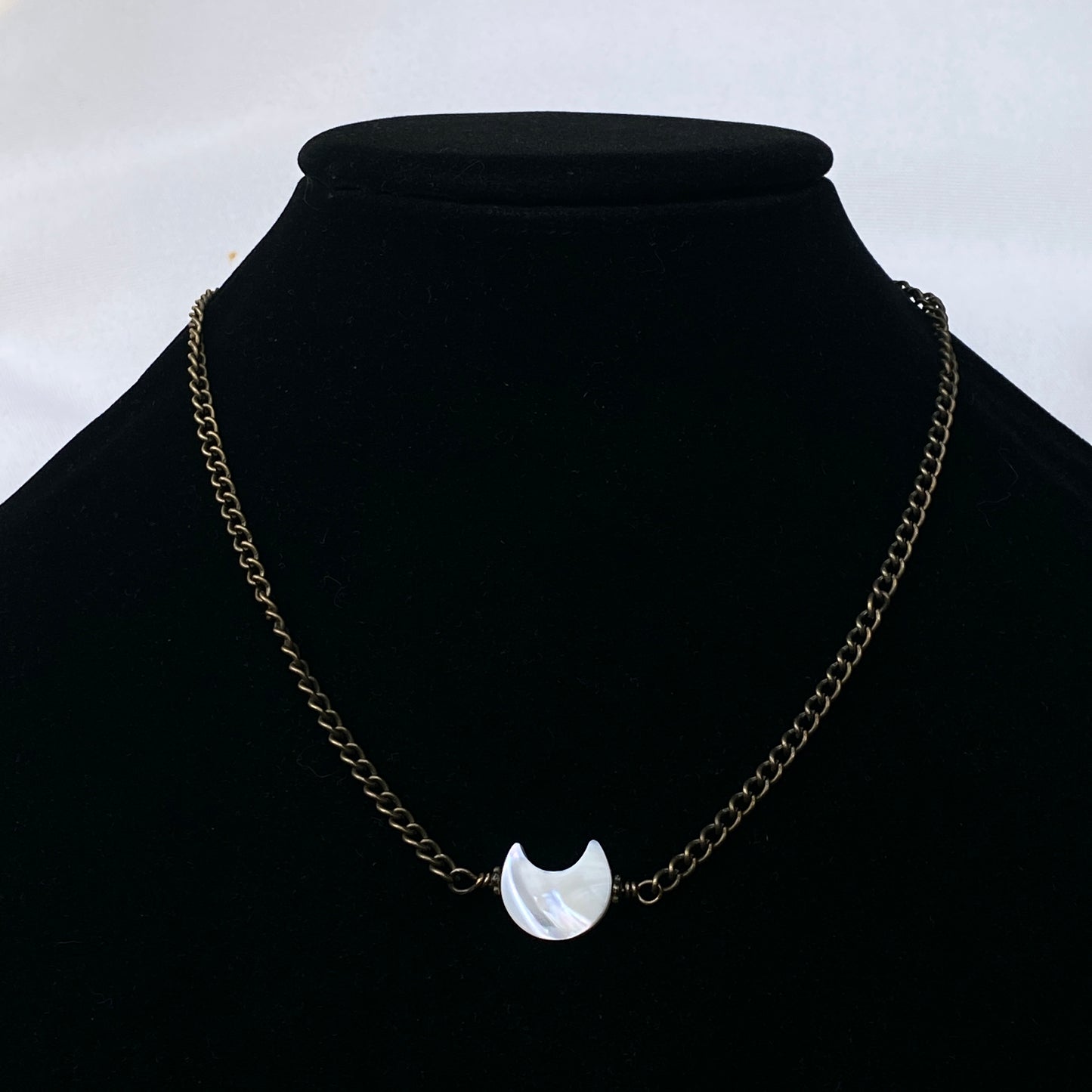 Mother of Pearl Moon Choker