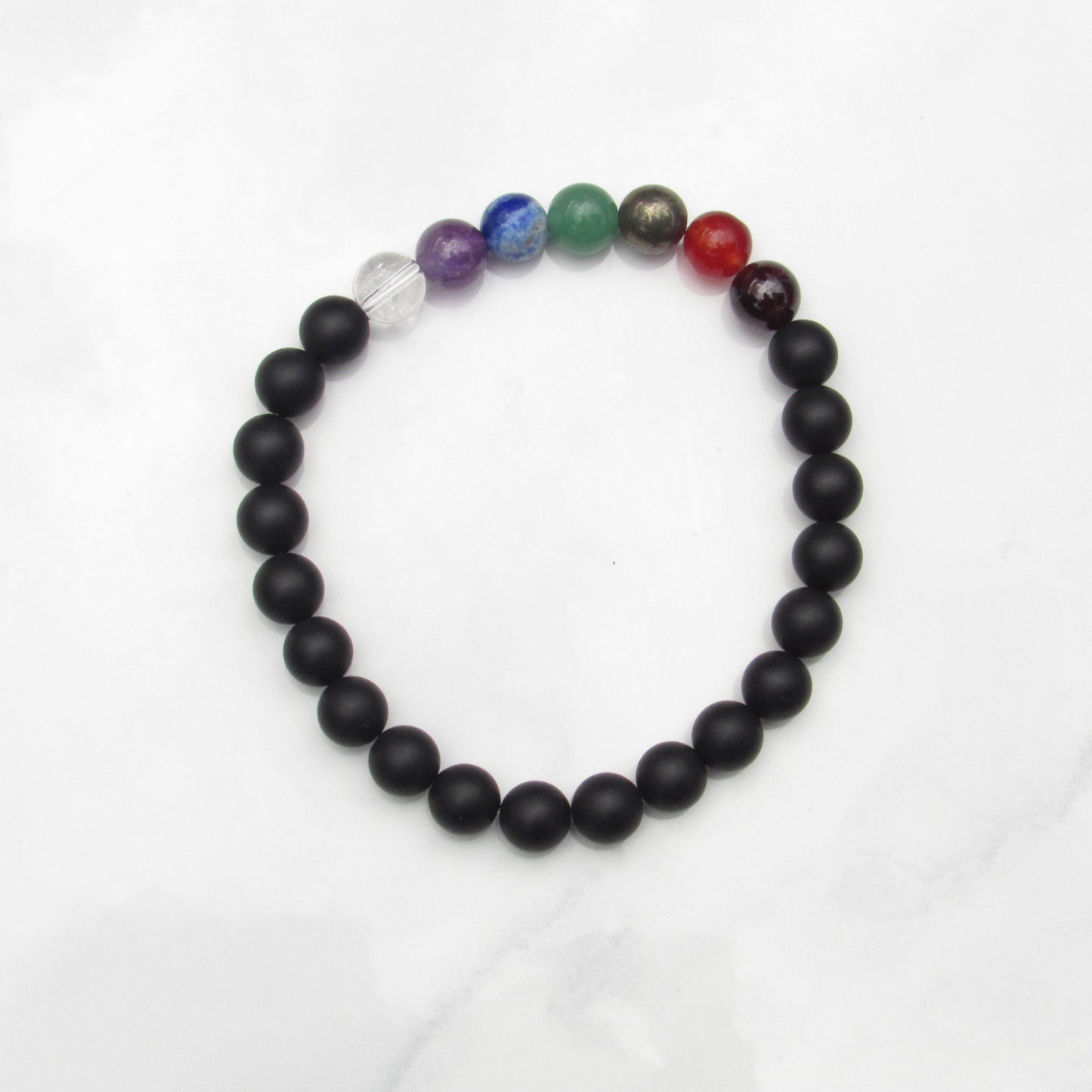 Men’s gemstone Chakra stretch Bracelet