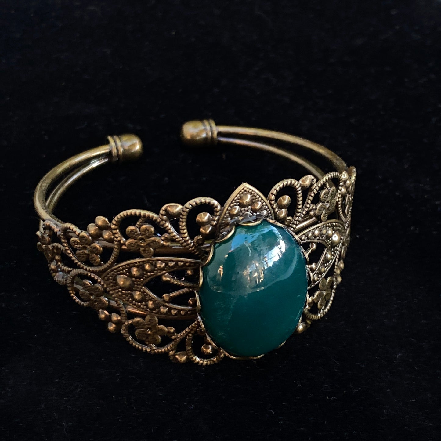 Green Onyx Cuff Bracelet