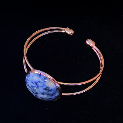 Gemstone rosegold Cuff Bracelets