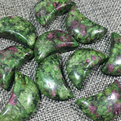 Natural Ruby Zoisite gemstone Moon