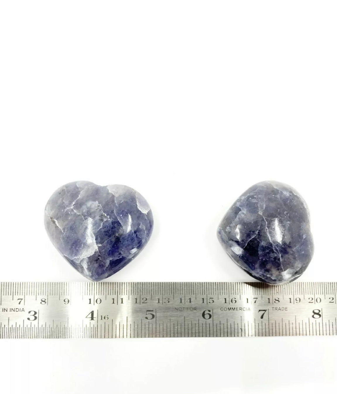 Iolite gemstone Puffy Hearts 2 Inch Pocket Hearts