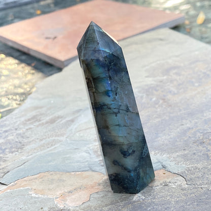 Labradorite Gemstone Tower Point wand