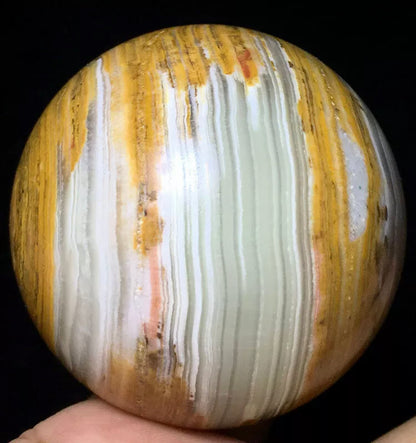 Natural Onyx Agate Sphere from Pakistan