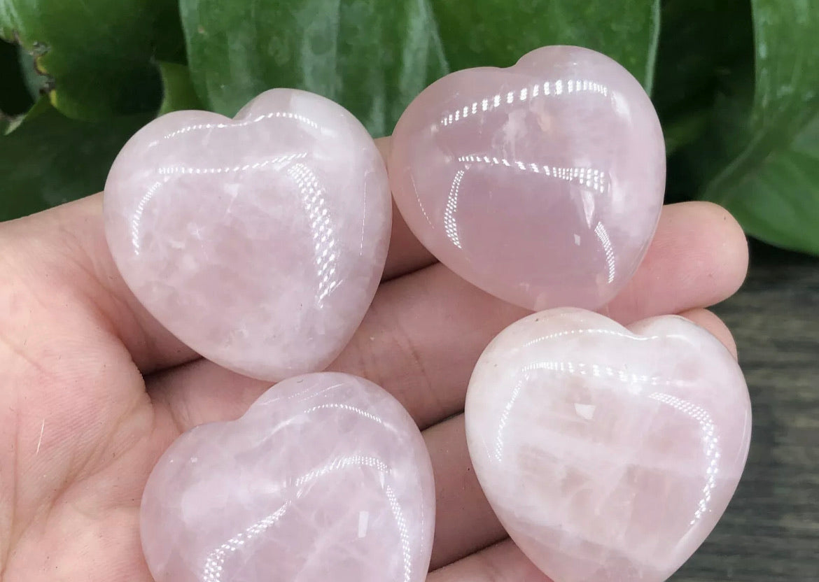 Natural Rose Quartz Heart