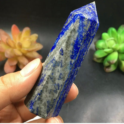 Natural Lapis Lazuli Gemstone Crystal Wand