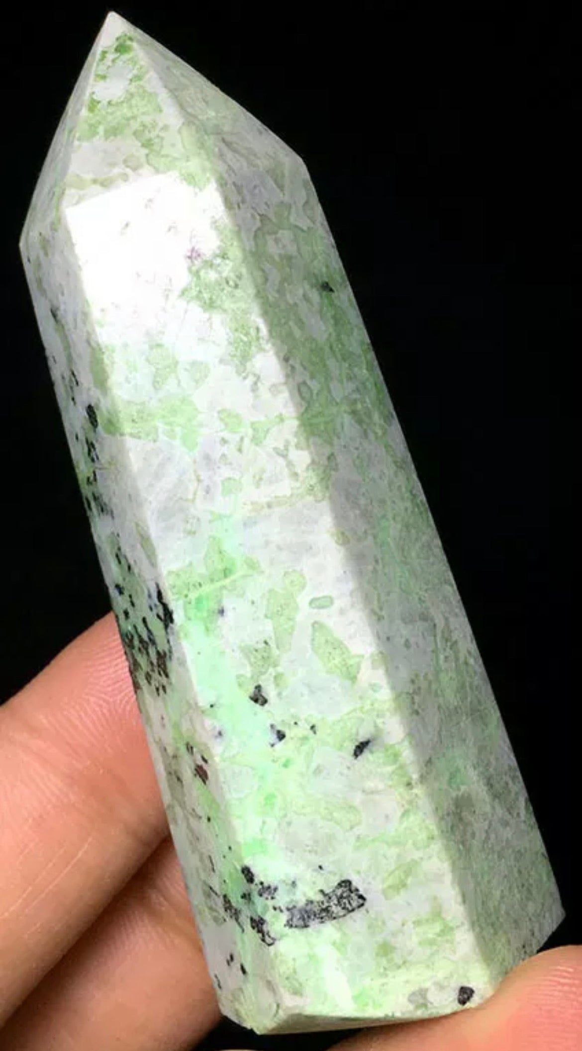 Natural Green Moonstone Wand