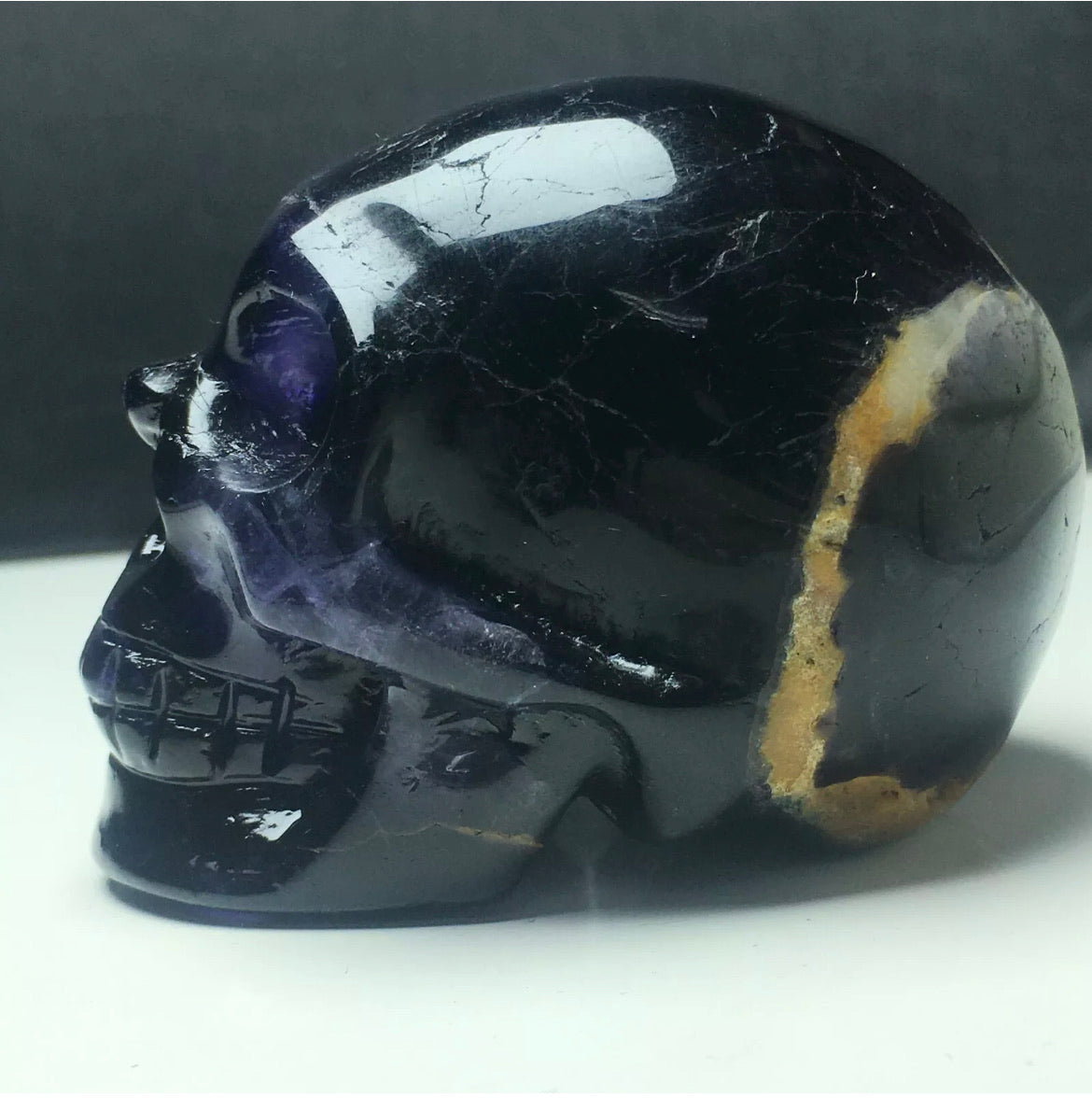 Gemstone Fluorite Skull