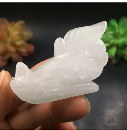 Clear Quartz Dragon Head