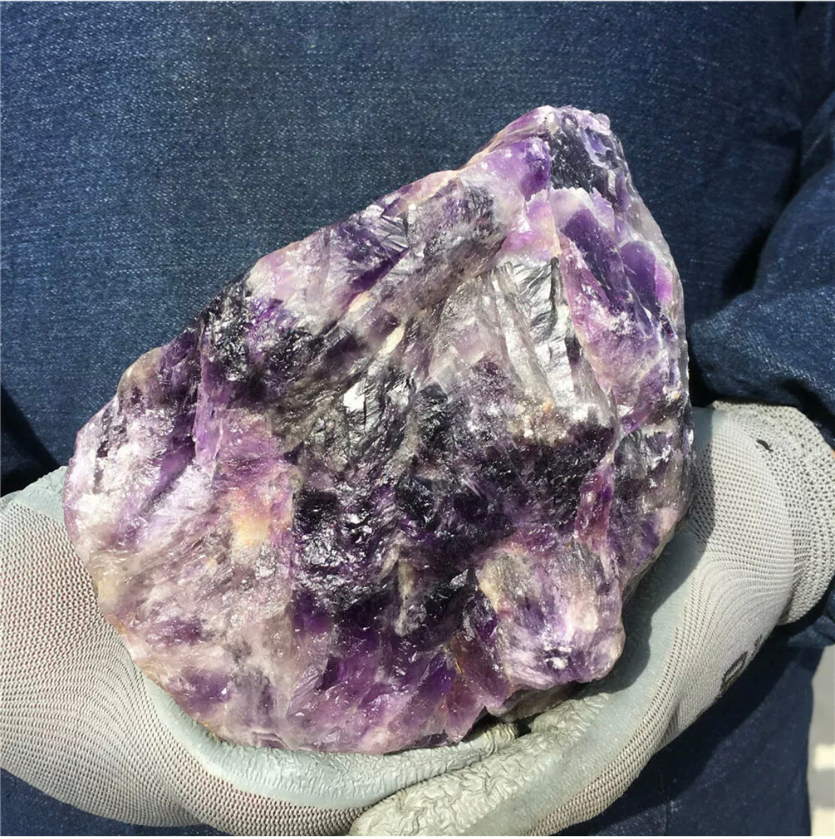 Natural Dreamy Amethyst Quartz Crystal rough Specimen