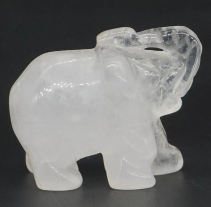 Gemstone Carved Elephants