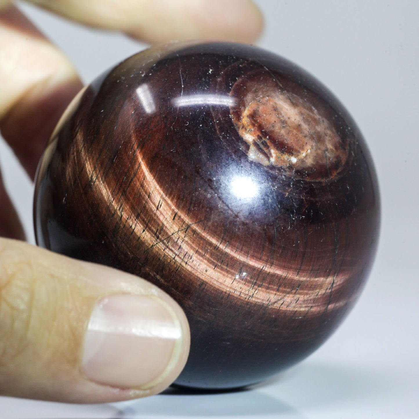 Natural Red Tiger Eye Crystal Ball Sphere