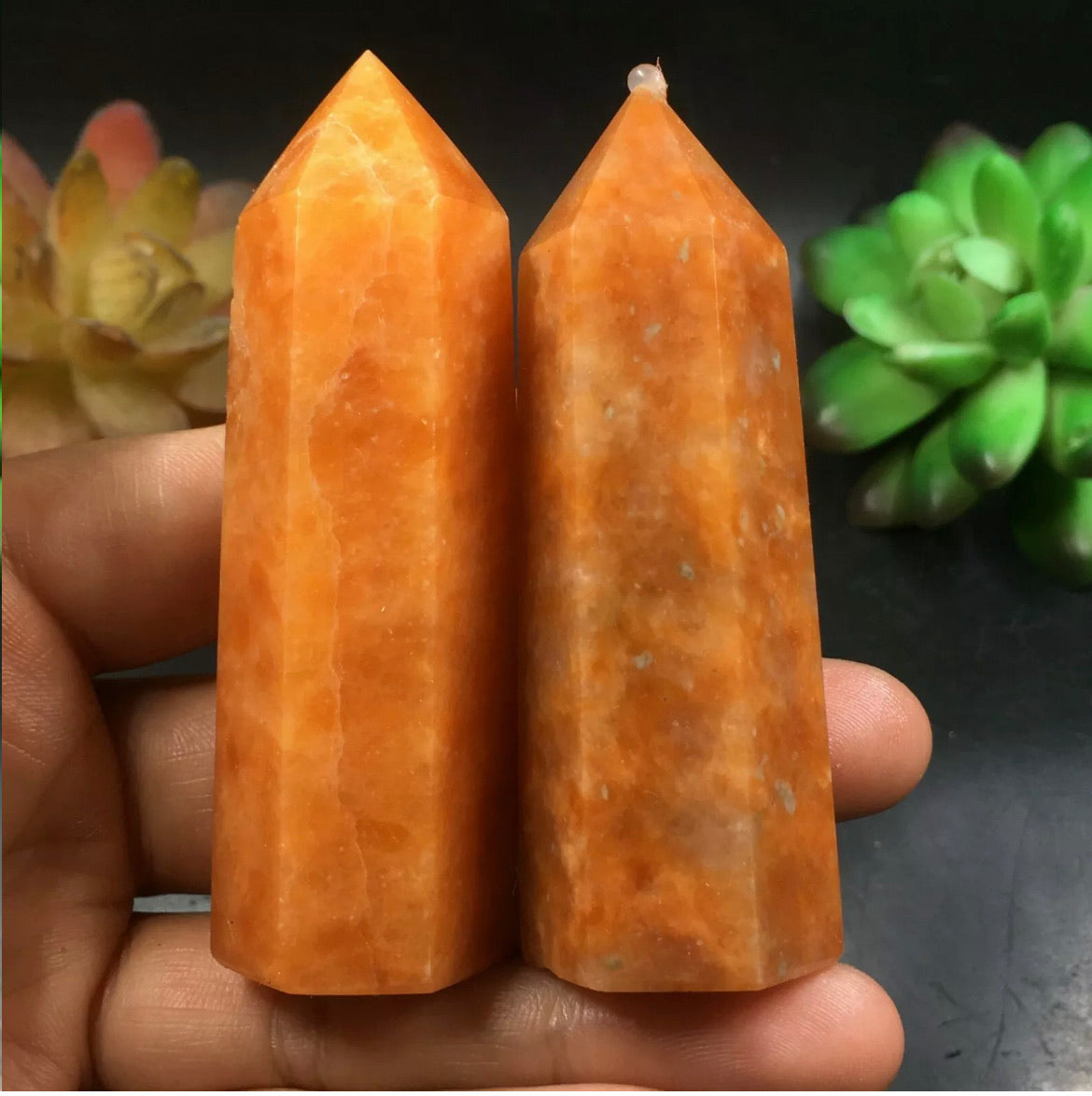 Natural Orange Calcite Wand