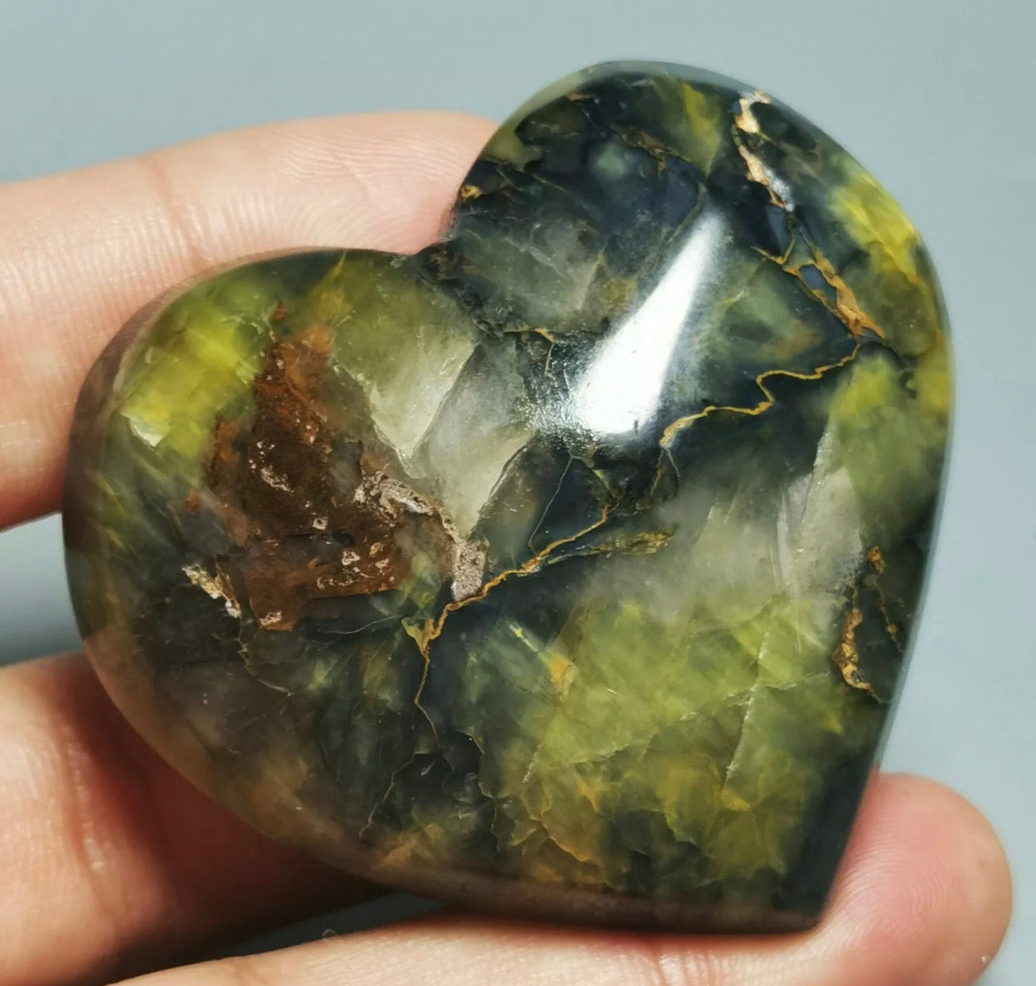 WOW ! NATURAL RARE PIETERSITE CRYSTAL SPHERE HEART