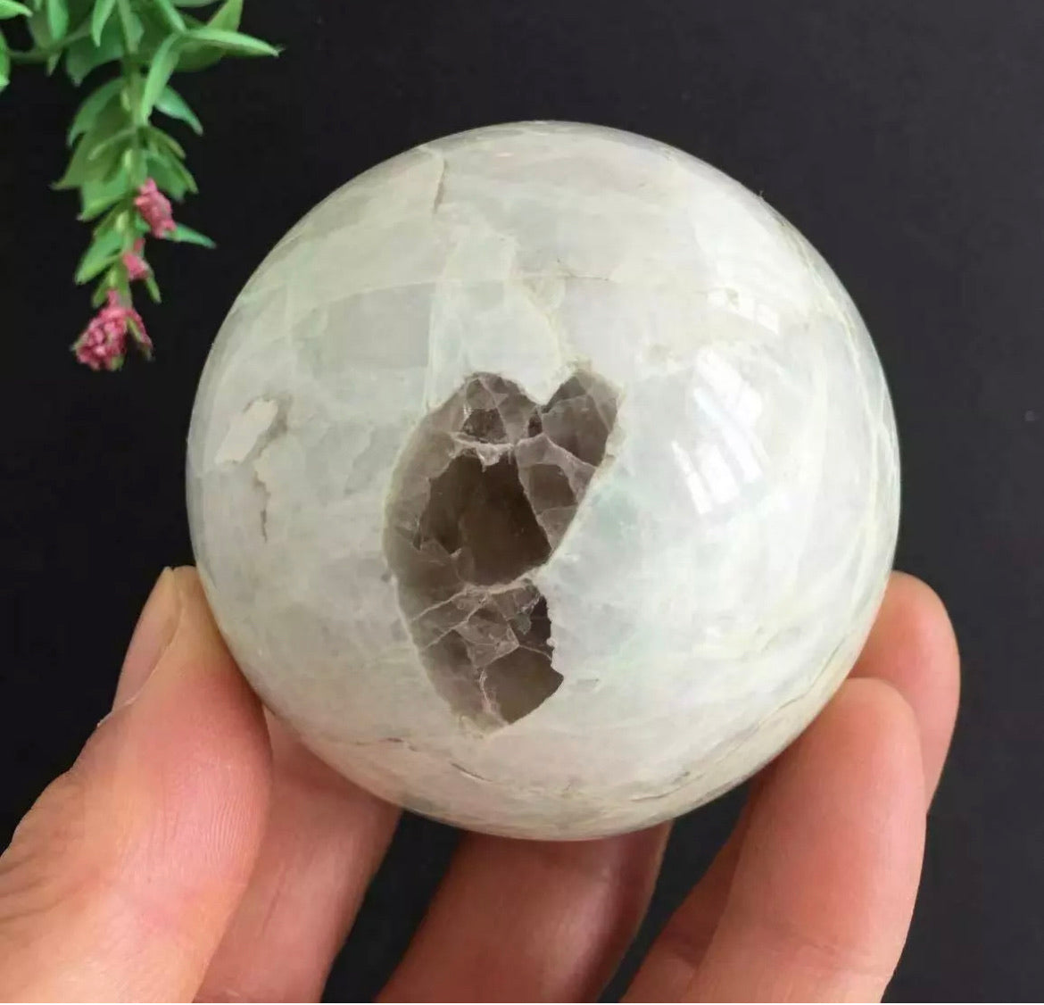 Green Moonstone Garnierite Sphere Specimen Healing