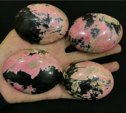 Natural Rhodonite Massage Stone