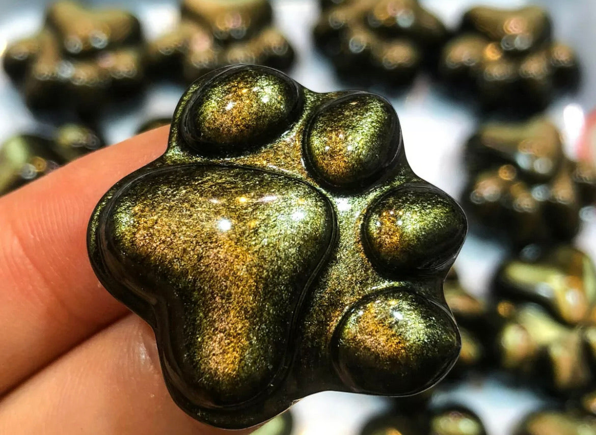 Natural Golden Obsidian Paw