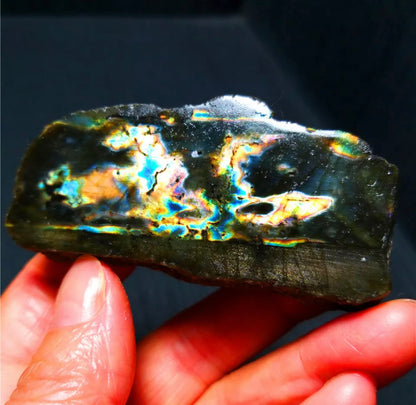 Natural Free Rough Form Labradorite Rock Crystal