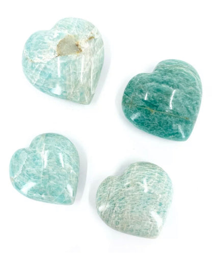 Amazonite gemstone Puffy Hearts Puffy hearts