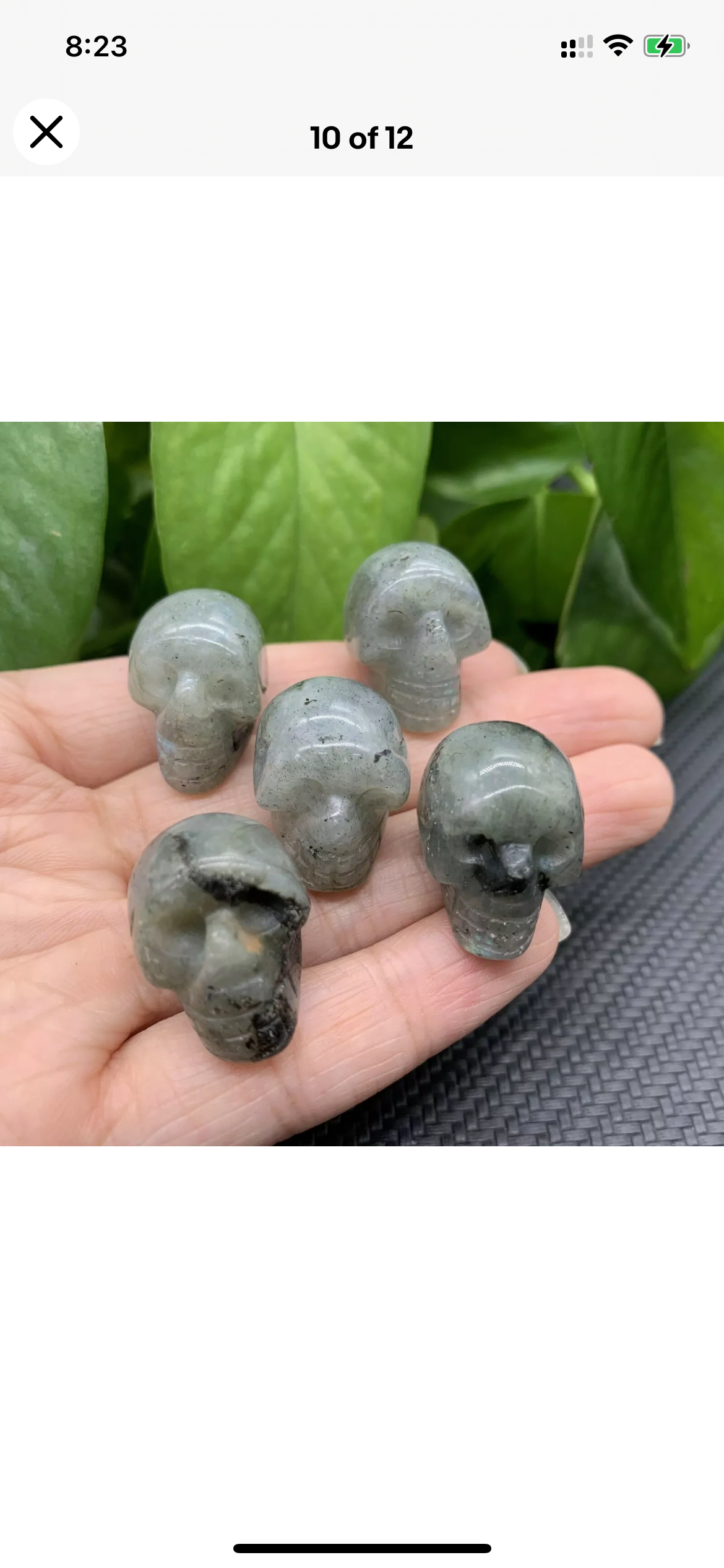 Natural Labradorite Mini Skull gmestone crystal Figurine