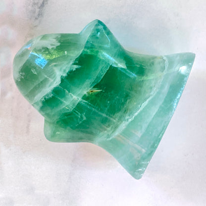 Fluorite gemstone carved Ghost