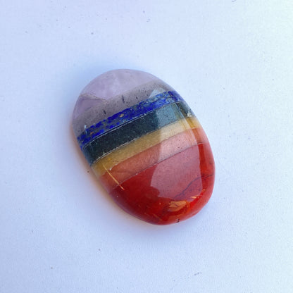 Chakra Bonded Agate Palm Stone