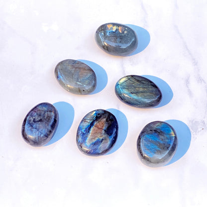 Flashy Beautiful Labradorite Gemstone Palm Stones