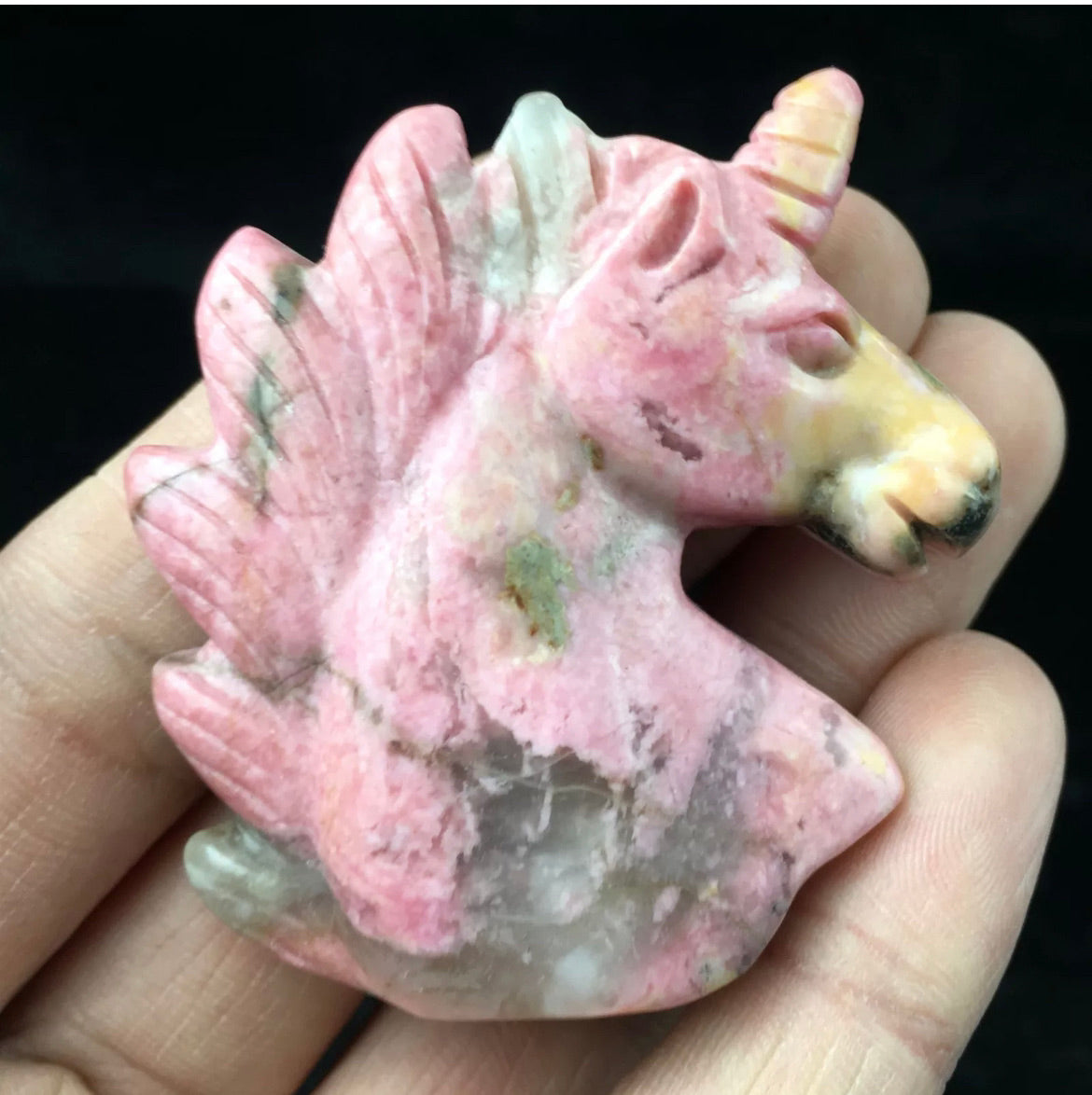 Natural Rhodonite Unicorn