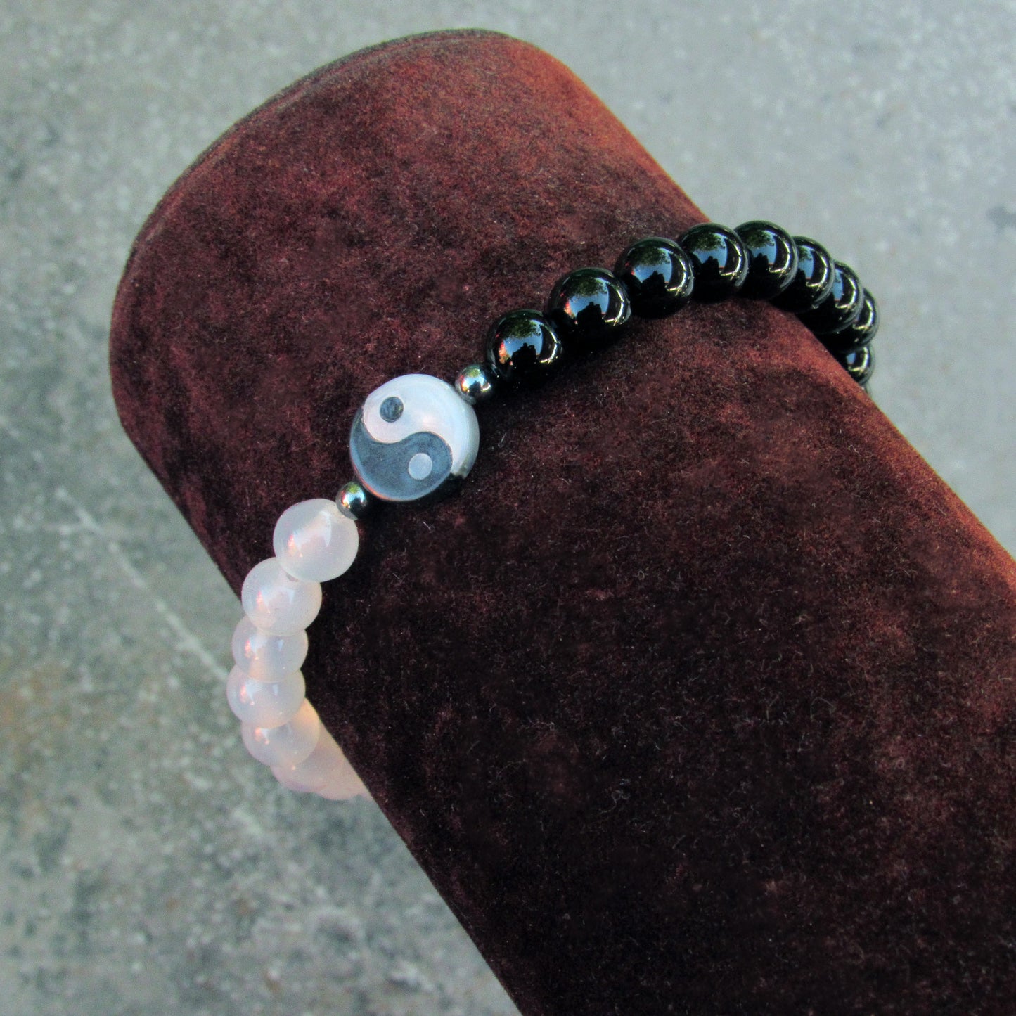 Yin Yang gemstone crystal bracelet