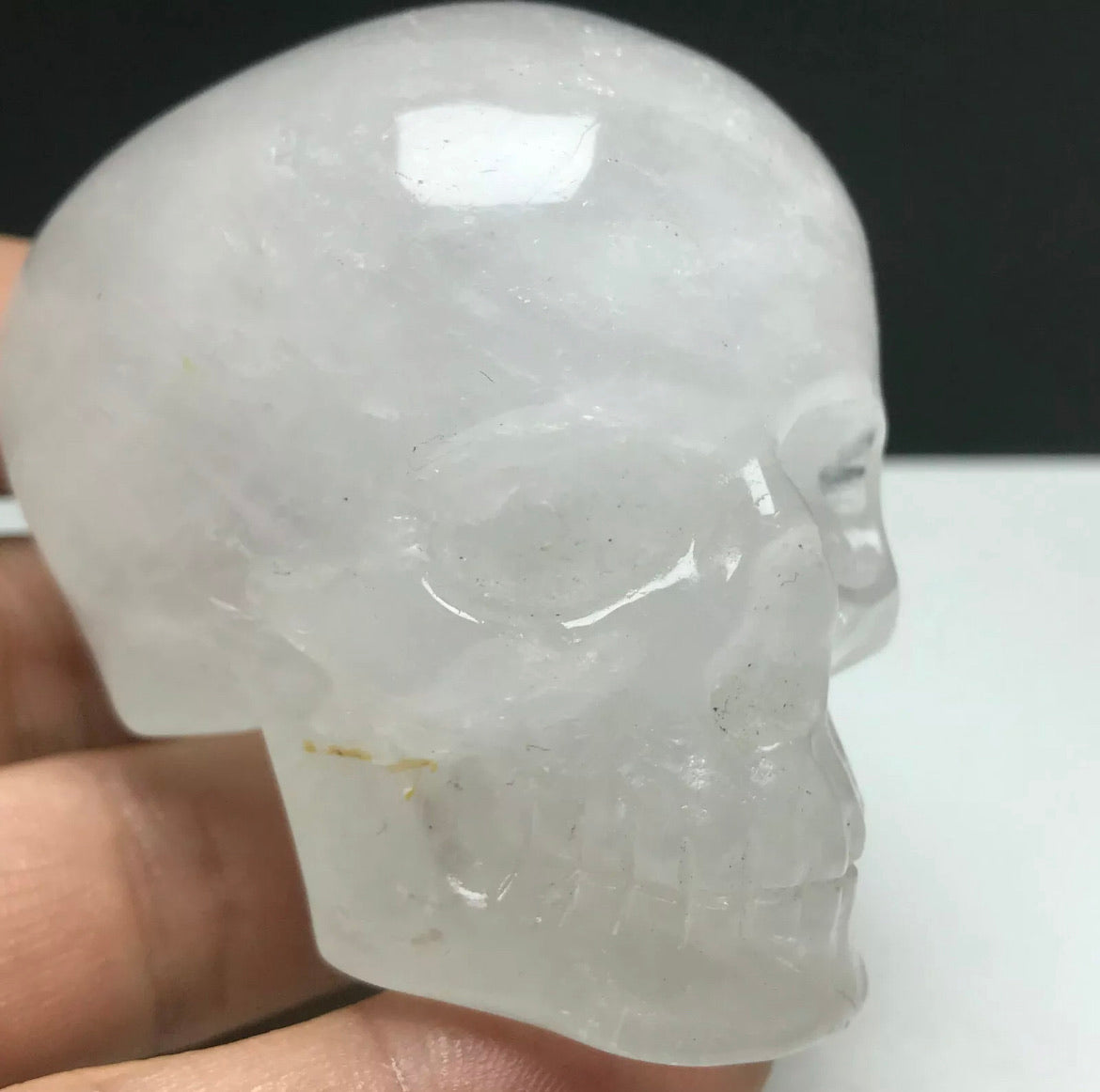 Natural Clear Quartz Skull
