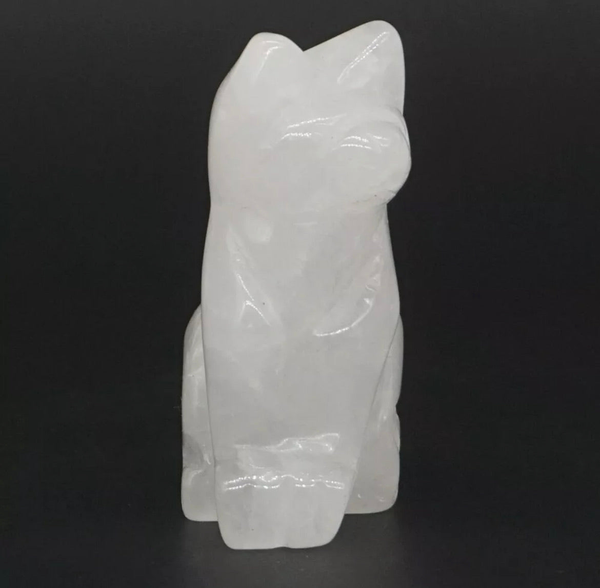 Natural clear Quartz cat