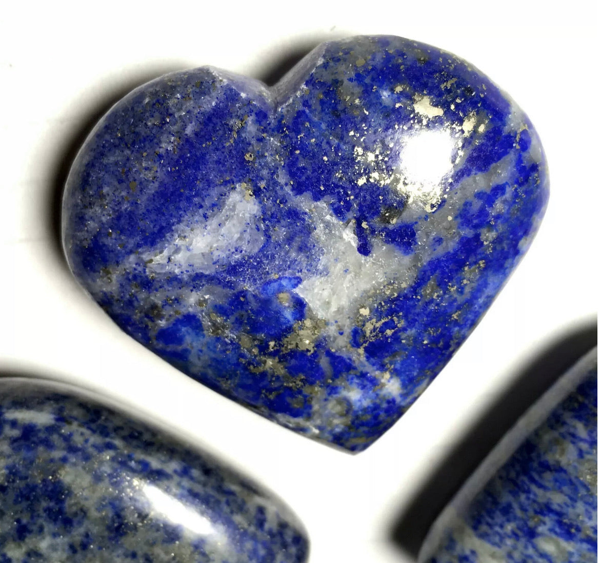 Natural Lapis Lazuli Heart Palm Stone