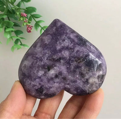 Purple Lepidolite Heart