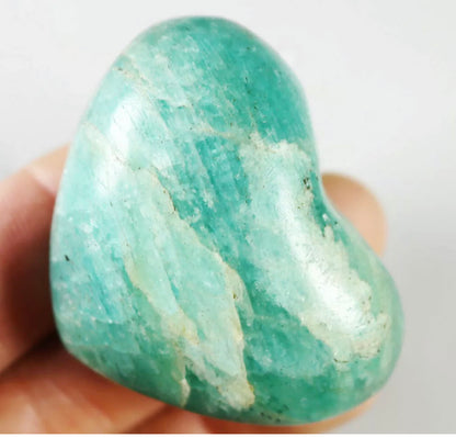 Amazing Unique Natural Amazonite Stone  Heart