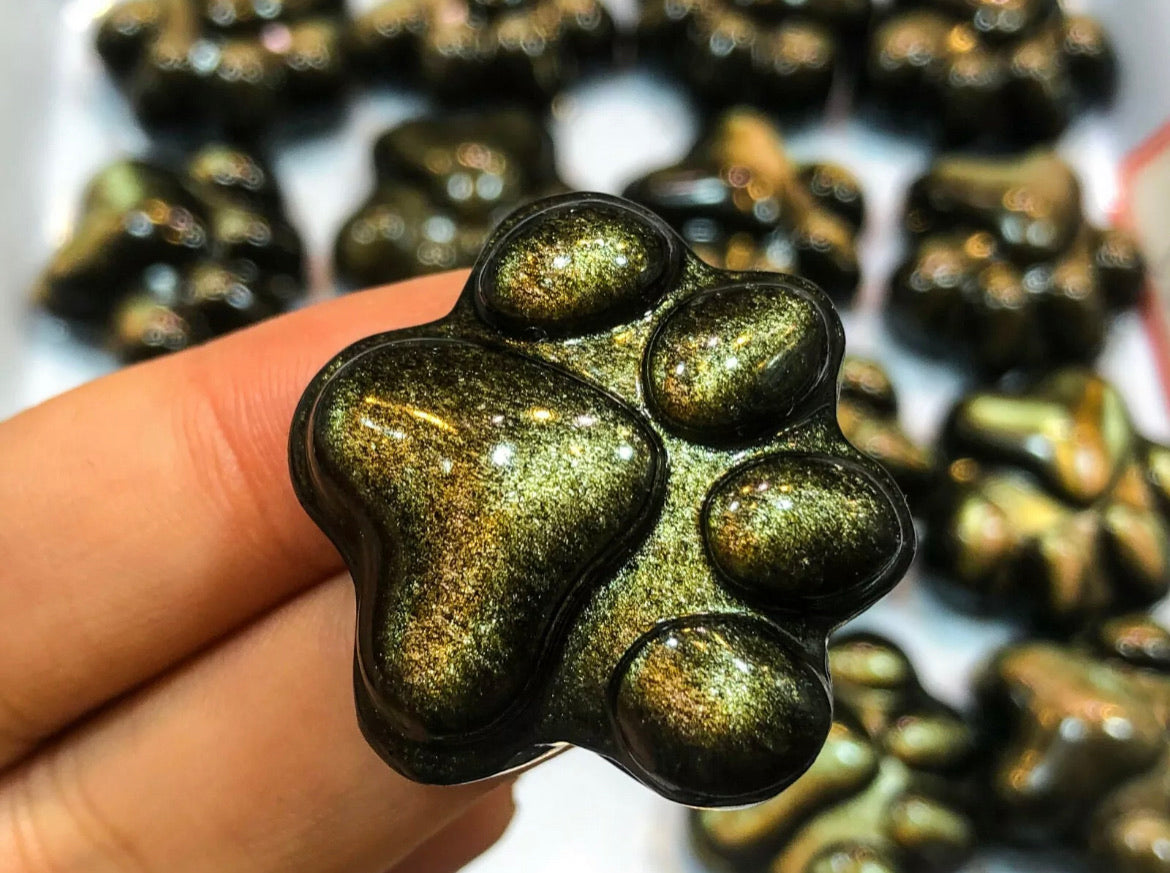 Natural Golden Obsidian Paw